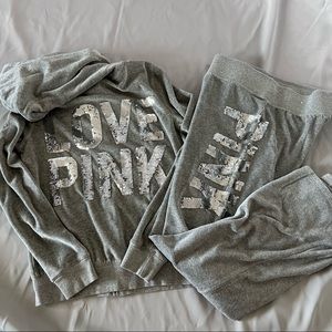 Pink Hoodie and Sweatpants set